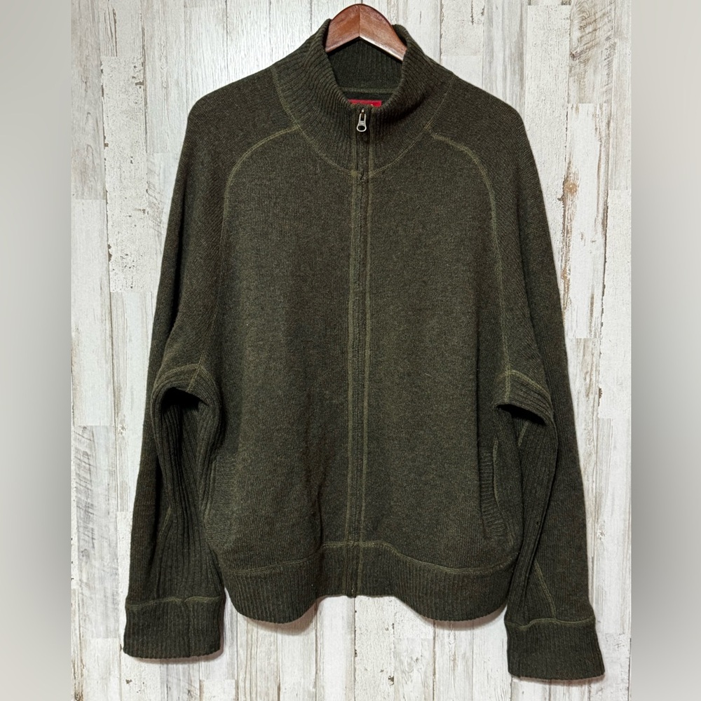 Sundance Wool Full Zip Sweater XL